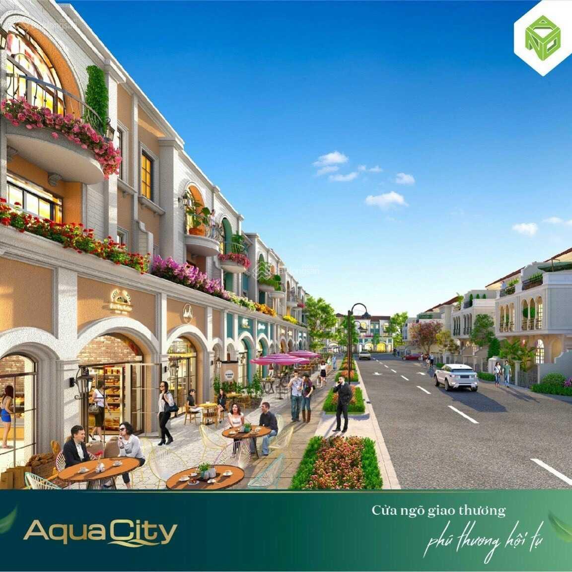 Nhà phố AquaCity(AQC) của CĐT Novaland tại phía Đông Sài Gòn, tài chính chỉ 8.6 tỷ, chiết khấu 14%